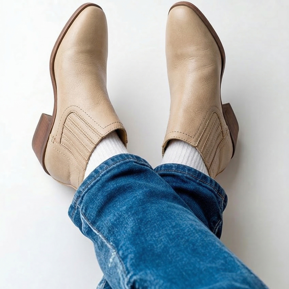Lucky Brand Tan Leather Ankle Boots